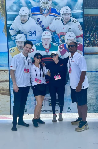 Event crew working a sampling activation