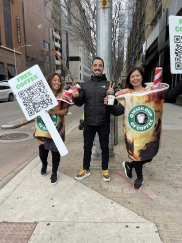 Brand ambassadors at a live event